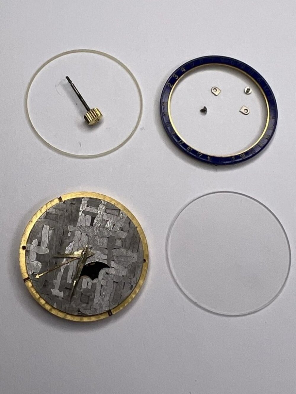 Corum Watch Parts Dial Hands Crown Stem Quartz Movement For Parts or Repair